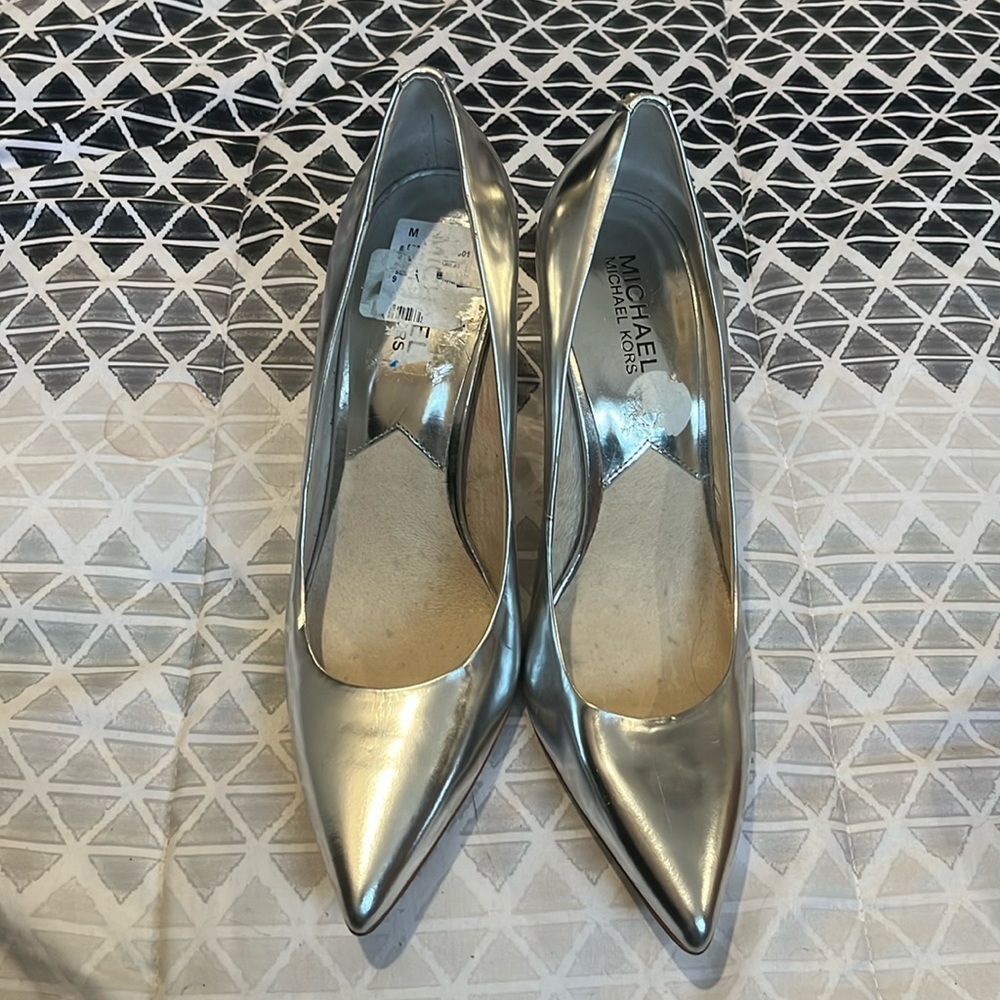 Silver Micheal Kors stilettos